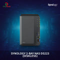 Synology 2-Bay NAS DS223 (Diskless). 