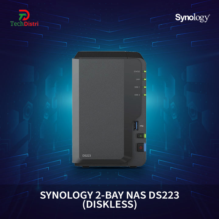 Synology 2-Bay NAS DS223 (Diskless)