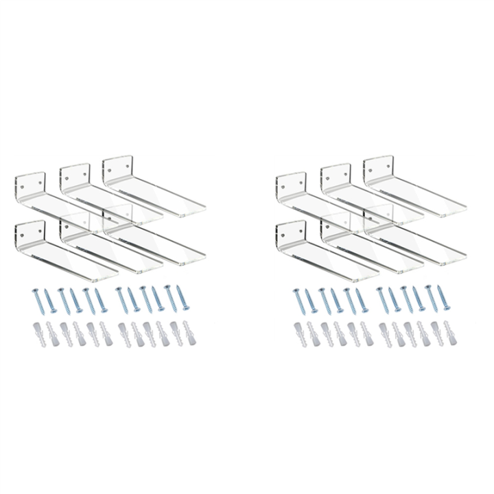 12 Pack Acrylic Floating Sneaker Shelves Clear Shoe Display Stand Room Decor for Display Collectible Shoe&Sneaker