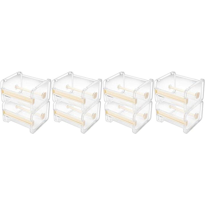 8 Pack Transparent Visible Desktop Multi Washi Masking Tape Dispenser,Tape Cutter,Roll Tape Holder