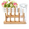 Durable Dish Rack Pots Wooden Plate Stand Wood Kitchen Cup Display Drainer Holder.