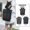 New roll-top backpack men's business casual school bag roll-top roll-top backpack large capacity student school bag. 