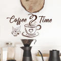 Wall Stickers DIY Cafe Restaurant Living Room Cabinet Art Home Decoration Self Adhesive Wallpaper Creative Coffee Cup Pattern. 