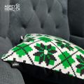 Exclusive Cushion Cover, Green & Black, (20″x20″), Only Cover. 