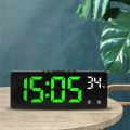 Voice Control Digital Alarm Clock Temperature Dual Alarm Snooze Desktop Table Clock Night Mode 12/24H LED Clock Watch. 