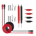16Pcs Multimeter Test Probe Test Leads Kit Replace Test Wires Probes for Digital Multimeter Crocodile Clips U Type Probe. 