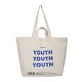 Women Canvas Shopping Bag YOUTH Letters Print Female Cotton Cloth Shoulder Bag Eco Handbag Tote Reusable Grocery Shopper Bags. 