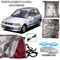 Car Body Cover for Toyota Starlet Glanza/GT/GI/L/Soleil Silver Color Waterproof.