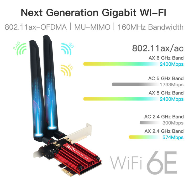 3000Mbps%20WiFi6E%20AX210%20Bluetooth%205.3%20Dual%20Band%202.4G/5GHz/6GHz%20WiFi%20Card%20802.11AX/AC%20PCI%20Express%20Wireless%20Network%20Card%20Adapter%20PC%20-%20Image%202