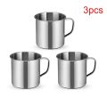 Outdoor Camping Hiking Tea Mug Cup Stainless Steel Coffee Cup Office School Gift Useful 1/3/6pcs. 