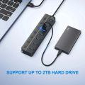 USB Hub 3.0 Multiprise USB High Speed Splitter 7 Port 5Gbps Power Adapter USB 2.0 Expander Switch for Computer Accessories. 