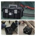 Tool Box Large Space Lightweight Durable with Lid Hammer Handy Tools Electrician Repairs Box Repair Tool Storage Case for Garage Home Trunk , 41cmx33cmx21.5cm. 