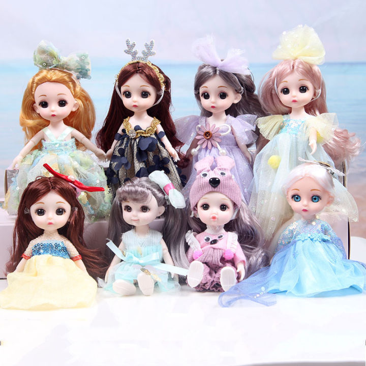 8 points multi-joint replaceable Molly Girls Doll Set 17cm Constant Tide Confused Barbie Doll Toy