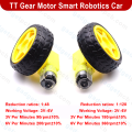 Gear Motor DC 3V 6V 100RPM 200RPM Gear Motor Dual Shaft Smart Robotics Car TT Gear Motor Double Shaft Dual Axis Geared TT Motor For Smart Robot Car Toys Tool Sets.