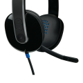 Logitech H540 Wired Headset, Stereo Headphone with Noise-Cancelling Microphone, USB, On-Ear Controls, Mute Indicator Light, PC/Mac/Laptop - Black. 