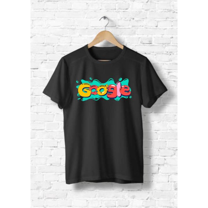 Google Half Sleeve Round Neck Comfortable 100% premium cotton t-shirts
