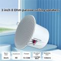 3 Inch Wall Ceiling Speakers 8 Ohm Impedance Embedded Passive Speakers Home Background Music System. 