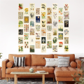 Vintage Aesthetic Wall Collage Kit - 50 Mini Botanical Collage Art Posters (4X6Inch), for Photo Wall.