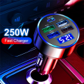 5 in 1 Car Auto Charging Plug Adapter LED Digital Display 15W Car Charger Adapter Fast Charging Easy Install Easy to Use. 