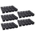 100Pcs Square Chair Table Leg Foot Rubber Covers Protectors 25mm x 25mm. 