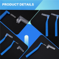 L Shape Push-Pull Interdental Brush 20Pcs/Box Oral Care Teeth Whitening Dental Tooth Pick Tooth Orthodontic Toothpick Toothbrush Blue.