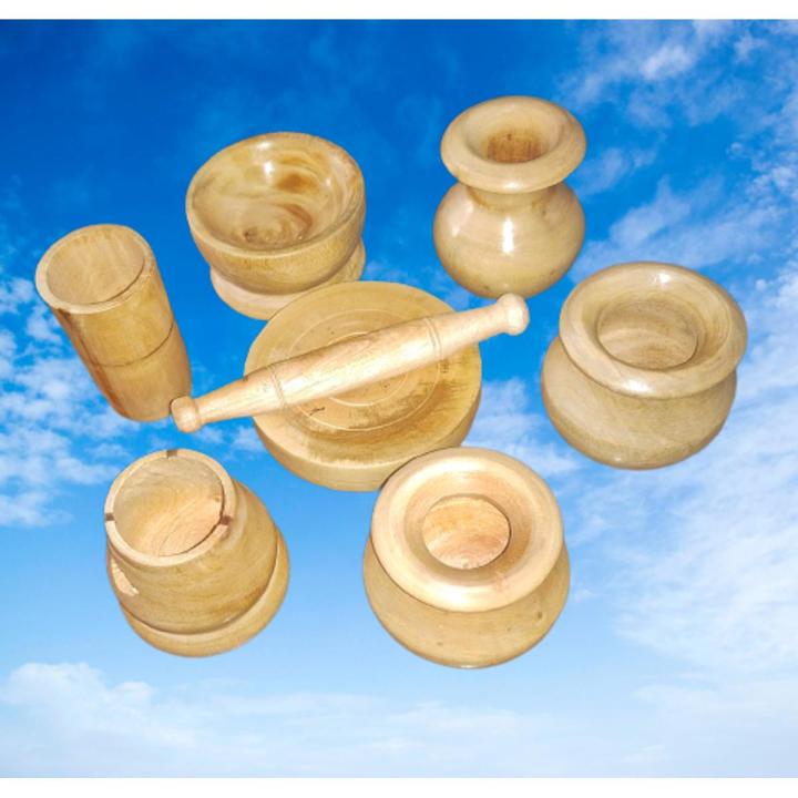Wooden kitchen toy set for children cooking toy set kather khelna set