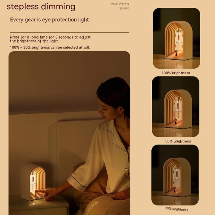 GC 4w 5v Bedroom Desk Lamp Adjustable Brightness Bluetooth-compatible Night Light With Memory Function