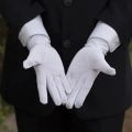 New Soft White Cotton Gloves Hand Moisturising Etiquette Formal Cotton Gloves Thin Black and White Gloves Driving Gloves. 