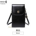 Panyin Leather Goods 2024 Spring Summer New RFID Small, Lightweight and Simple Oil Wax Mobile Phone Bag Versatile Women's Shoulder Bag. 