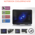Laptop Cooler N191 TCLP3000 Notebook Cooling Pad LED Light Fan USB Mini Laptop Cooler Stand Mount.