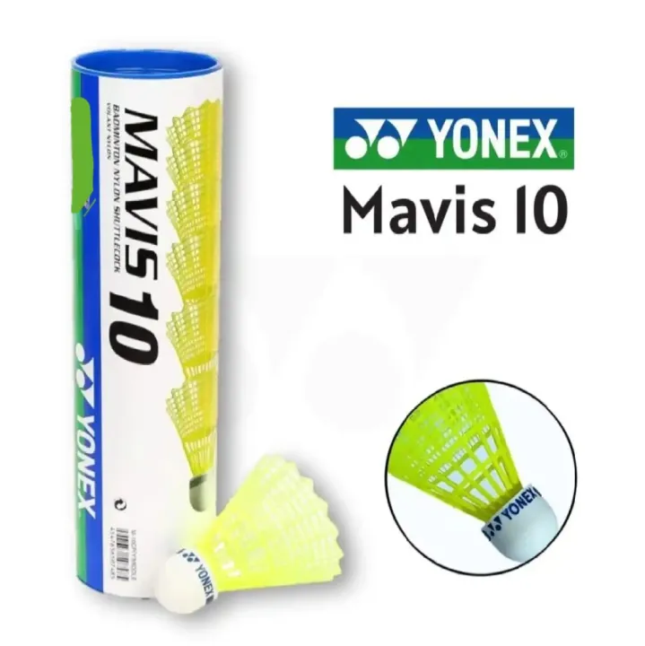 Yonex%20Badminton%20Mavis%2010%20Shuttlecock%20White/Yellow%20Feather:%20Enjoy%20Your%20Badminton%20Games%20With%20These%20Yonex%20Mavis%2010%20Shuttlecocks,%20Featuring%20White%20And%20Yellow%20Feathers%20In%20A%20Box%20Of%206%20Pieces.%20-%20Image%202