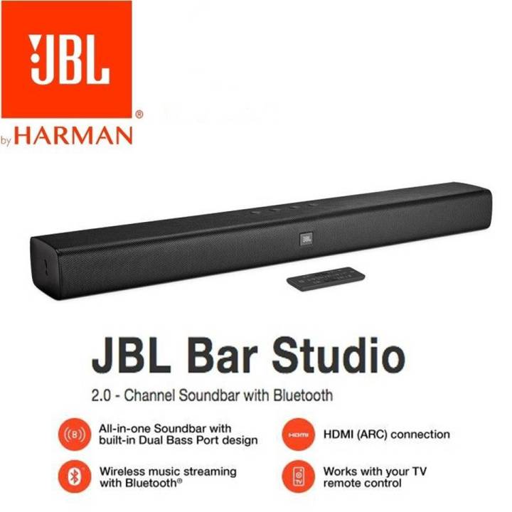 Jbl bar studio 2 0 channel soundbar with bluetooth daraz bd