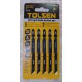TOLSEN 5Pcs Jigsaw Blades Set (100mm 8 TPI) T111C (Wood) Industrial Model: 76801. 