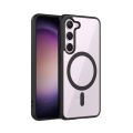 For Samsung Galaxy A55 Mobile Cover MagSafe Compatible Shockproof Transparent Slim Fit Wireless Charging supported Frosted Border Phone Back Case Mobile Cover.
