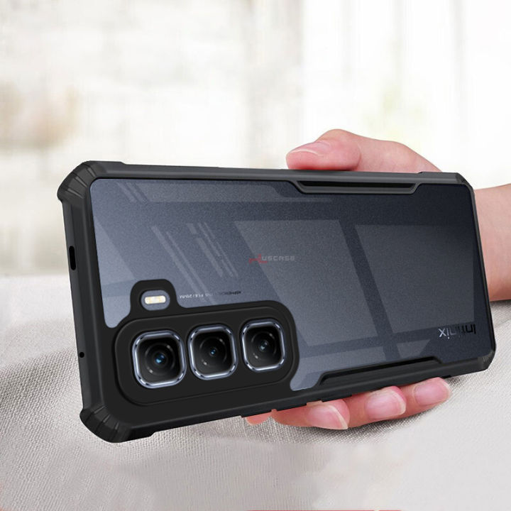 For Infinix Hot 60 Pro Shockproof TPU Bumper Clear Acrylic Mobile Phone Case For Infinix Hot 60 Pro phone case (Back Case Cover