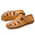 Classic Summer Men's Sandals Leather Outdoor Summer Handmade Men Slippers Men Beach Breathable New Men's Sneakers Casual Shoes.