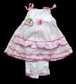 White_Color Baby Girl Cotton Dress Set.. 