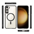 For Samsung Galaxy S23 Plus Mobile Cover MagSafe Compatible Shockproof Transparent Slim Fit Wireless Charging supported Frosted Border Phone Back Case Mobile Cove.
