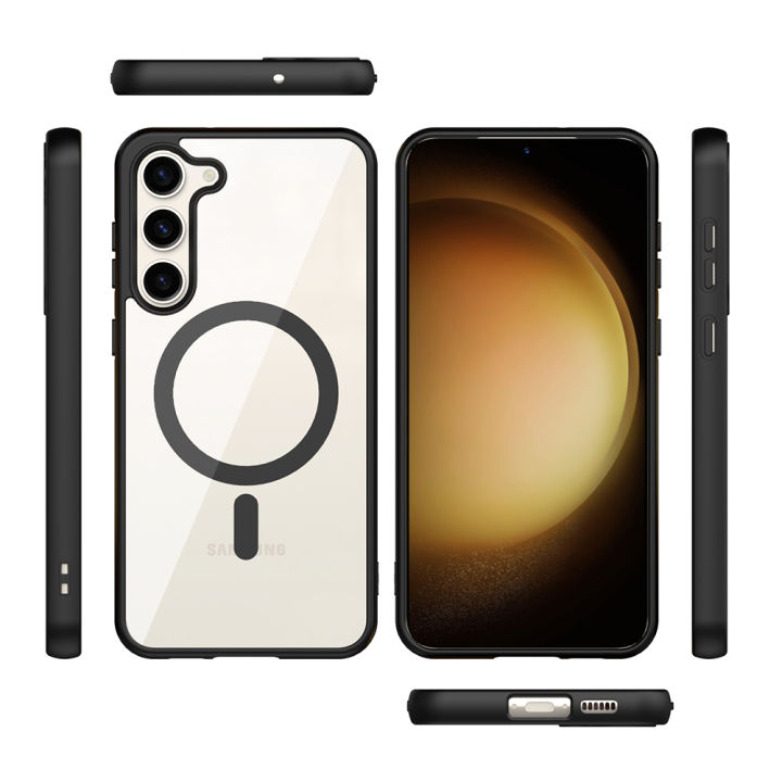 Samsung%20Galaxy%20MagSafe%20Compatible%20Shockproof%20Transparent%20Slim%20Fit%20Wireless%20Charging%20supported%20Frosted%20Border%20Phone%20Back%20Case%20Mobile%20Cover%20(Samsung%20Galaxy%20S24%20Ultra%20S24+%20S23%20Ultra%20S23%20Fe%20S23+%20S22%20Ultra%20S22%20Plus%20A15%20A16%20A35%20A55%20A25%20A26%20A56)-Banglar%20Gadget%20-%20Image%203