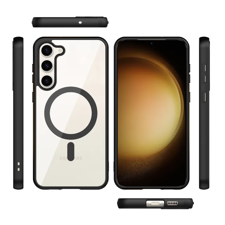 For%20Samsung%20Galaxy%20S23%20Plus%20Mobile%20Cover%20MagSafe%20Compatible%20Shockproof%20Transparent%20Slim%20Fit%20Wireless%20Charging%20supported%20Frosted%20Border%20Phone%20Back%20Case%20Mobile%20Cove%20-%20Image%205