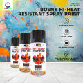 Bosny Hi-Heat Resistant 1200°F Aerosol Spray Paint (400 Ml - Flat Black) Matt Black - Ensure Durability With Bosny'S 1200°F Hi-Heat Resistant. 
