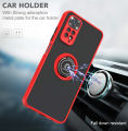 Lenuo For Redmi Note 11 4G / Note 11S 4G Back Cover Anti-fall Fashion Protective Casing Multifunction Car Magnetic Shockproof With Ring Stand Phone Case. 