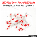 3MM Red Color LED Light 3mm Round LED bulb Emitting Diode For Electronics Project Indicator Light LED. 