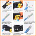 MX-3002 crimping tool RJ45 Network Ethernet Lan Cable Crimping Pliers Portable Wire Stripper Crimping Tool Multifunctional for Cat5 Cat6 Ethernet Cable Crimper for RJ45 Connector. 