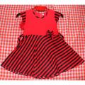 Red And Stripe Print Dress for 1 to 7 Years Baby girls frock - বাচ্চাদের জামা.