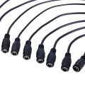 Harmony 10pcs 12V DC Power Plug Female Jack Plug Connector Cable 5.5X2.1mm With Cord Cable 15CM for CCTV LED Strip Light.