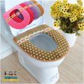 Toilet Seat Cover Bathroom Accessories/ Toilet Seat Cover 16''x12'' Mat Set for Closestool Mat Seat Belt System (Colour As per Stock).