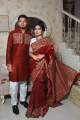 Stylish & fashionable New Matching best/Coupple Dress/For Men & Women / Saree & Panjabi/ (Combo Set)) - Panjabi - Panjabi For Men. 