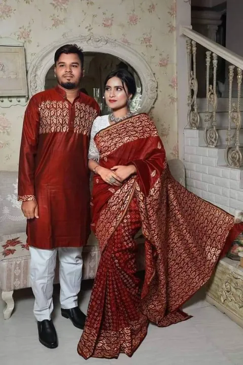 Stylish%20&%20fashionable%20New%20Matching%20best/Coupple%20Dress/For%20Men%20&%20Women%20/%20Saree%20&%20Panjabi/%20(Combo%20Set))%20-%20Panjabi%20-%20Panjabi%20For%20Men%20-%20Image%202