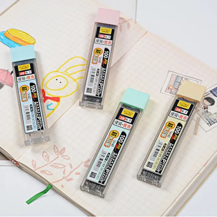 100Pcs/Box%200.5mm%200.7mm%20Graphite%20Lead%202b%20Mechanical%20Pencil%20Refill%20Plastic%20Automatic%20Pencil%20Lead%20-%20Image%206